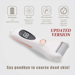 IWEEL foot file two speeds illustration emphasizes gentle and powerful modes