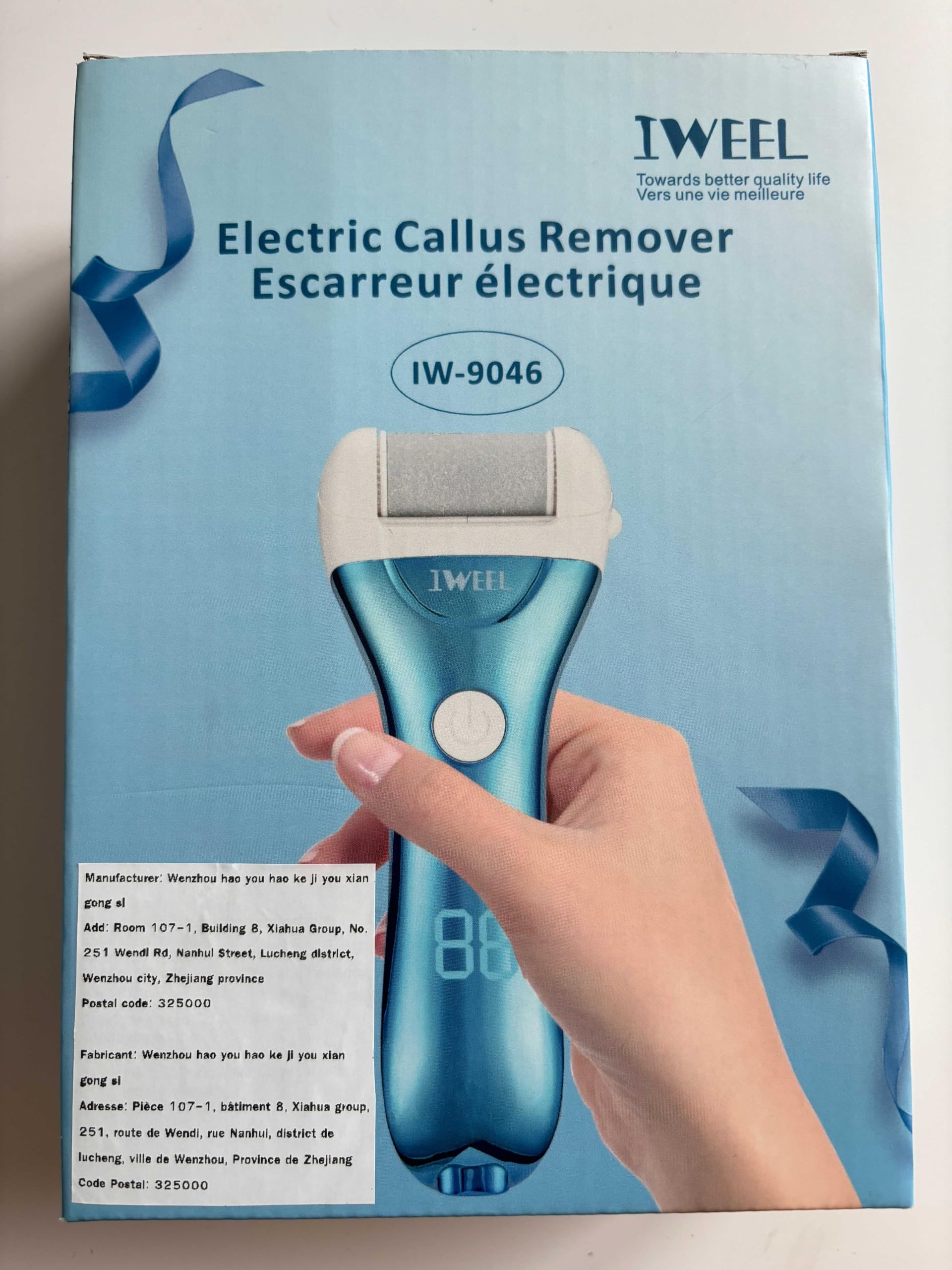 IWEEL pedicure kit contents shows a complete home foot care set