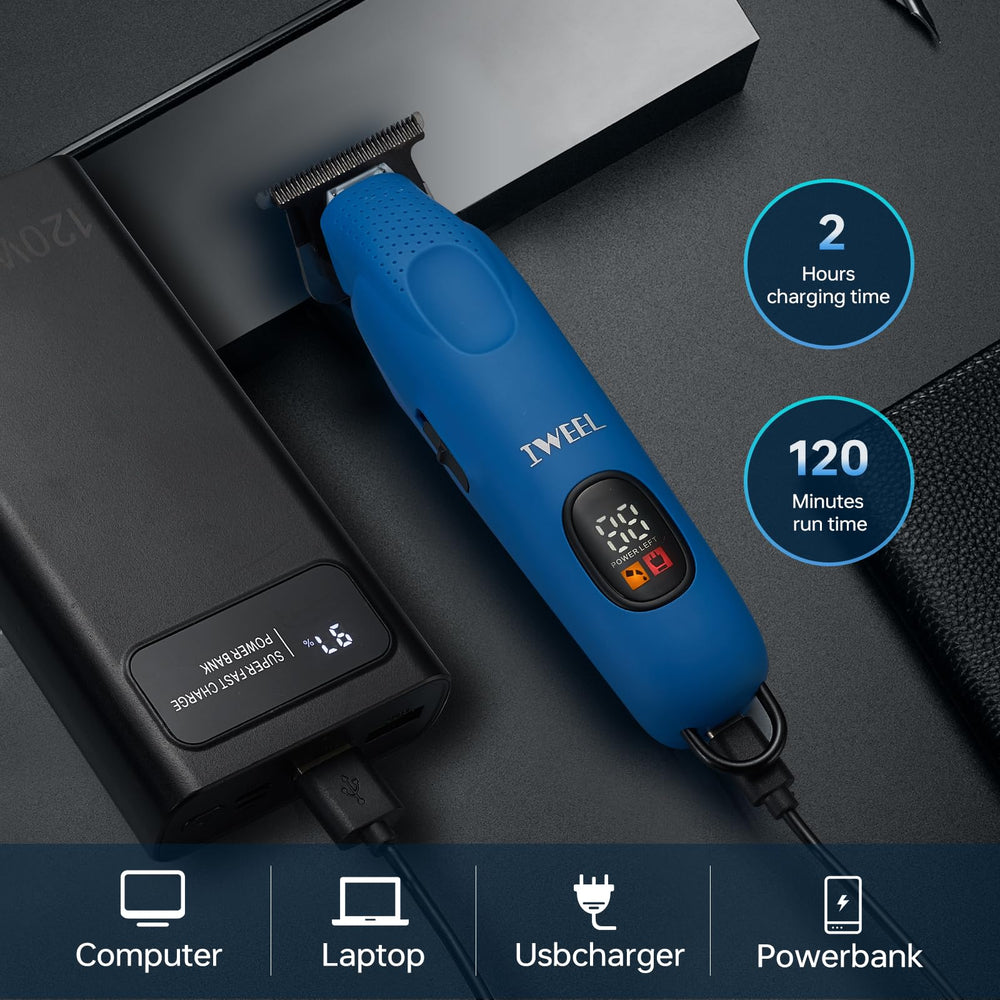IWEEL professional beard trimmer cordless rechargeable design enables on-the-go grooming.