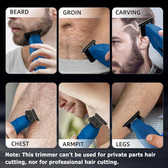 IWEEL professional beard trimmer with 12-length replacement combs for customizable beard and body grooming.