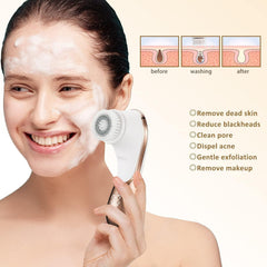 IWEEL rechargeable face brush with long-lasting battery for two months of use.