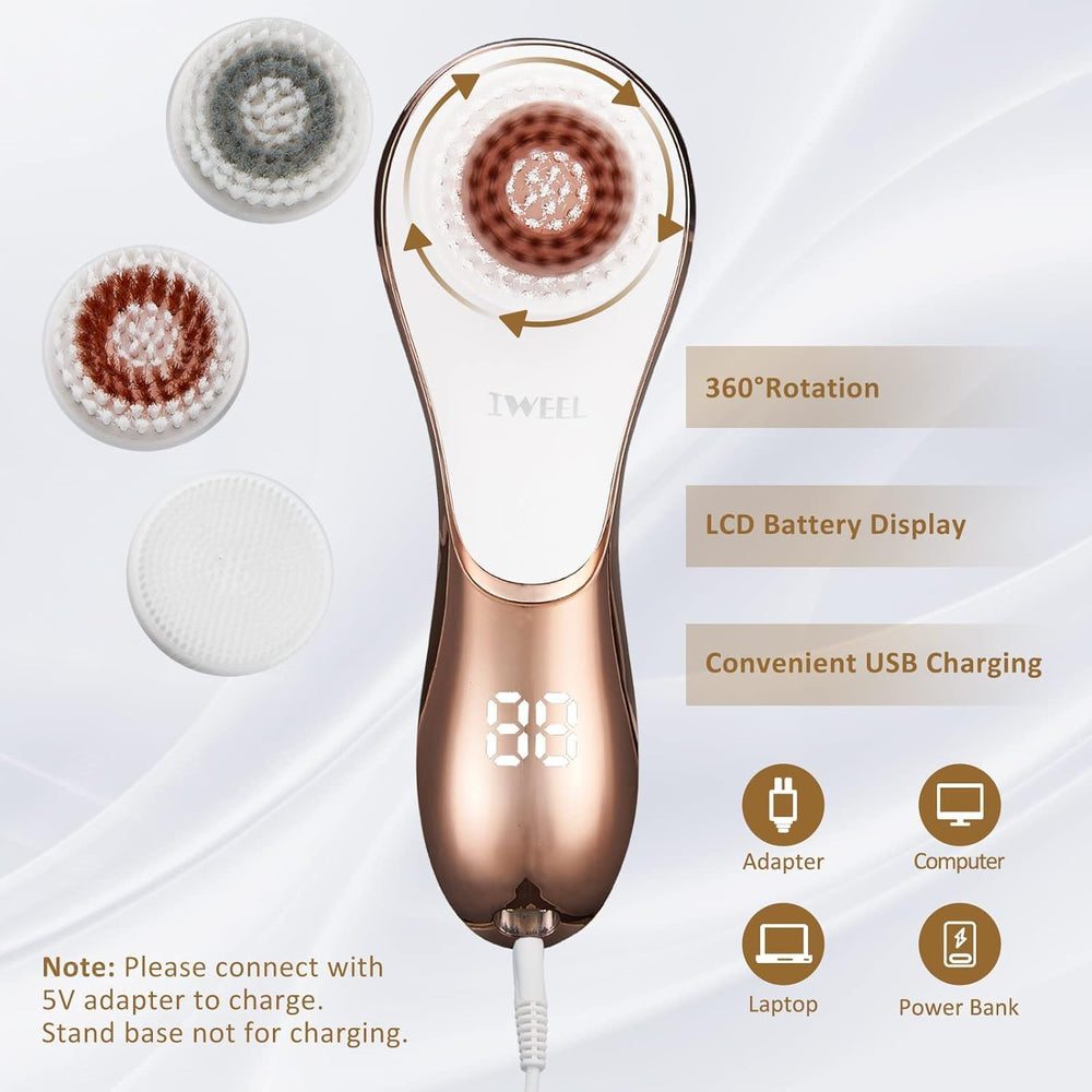 IWEEL soft cleansing brush head for gentle daily cleansing.