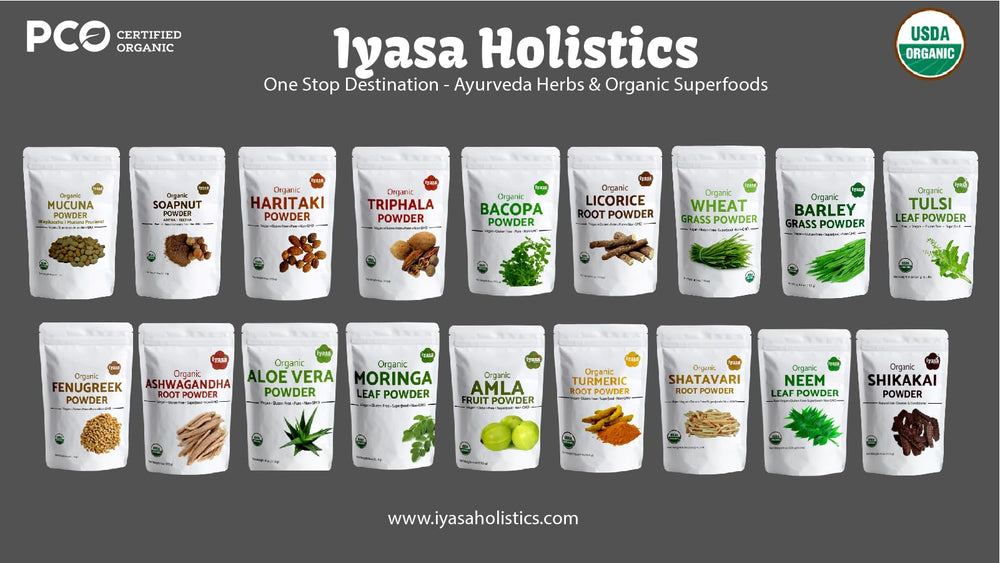 Iyasa Holistics Aloe Vera Leaf Powder natural moisturizer for skin.