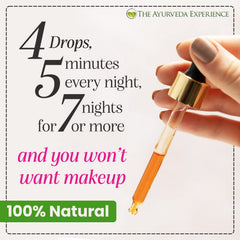 Iyura Manjish Glow Elixir pour showing lightweight, fast-absorbing texture.