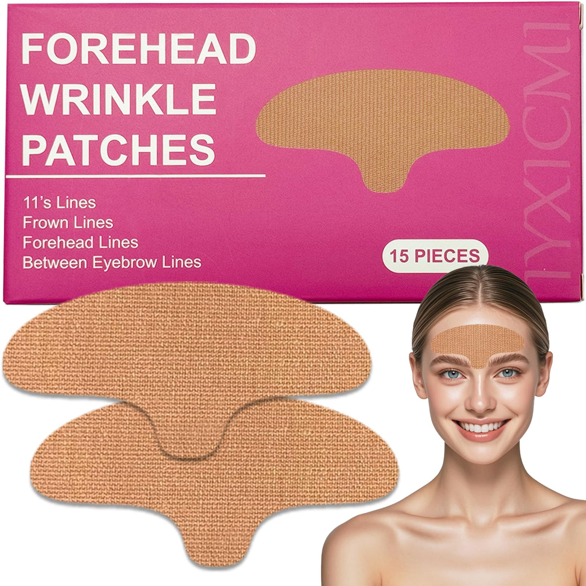 IyxicmI forehead patches demonstrate ergonomic fit targeting forehead wrinkles for precise coverage