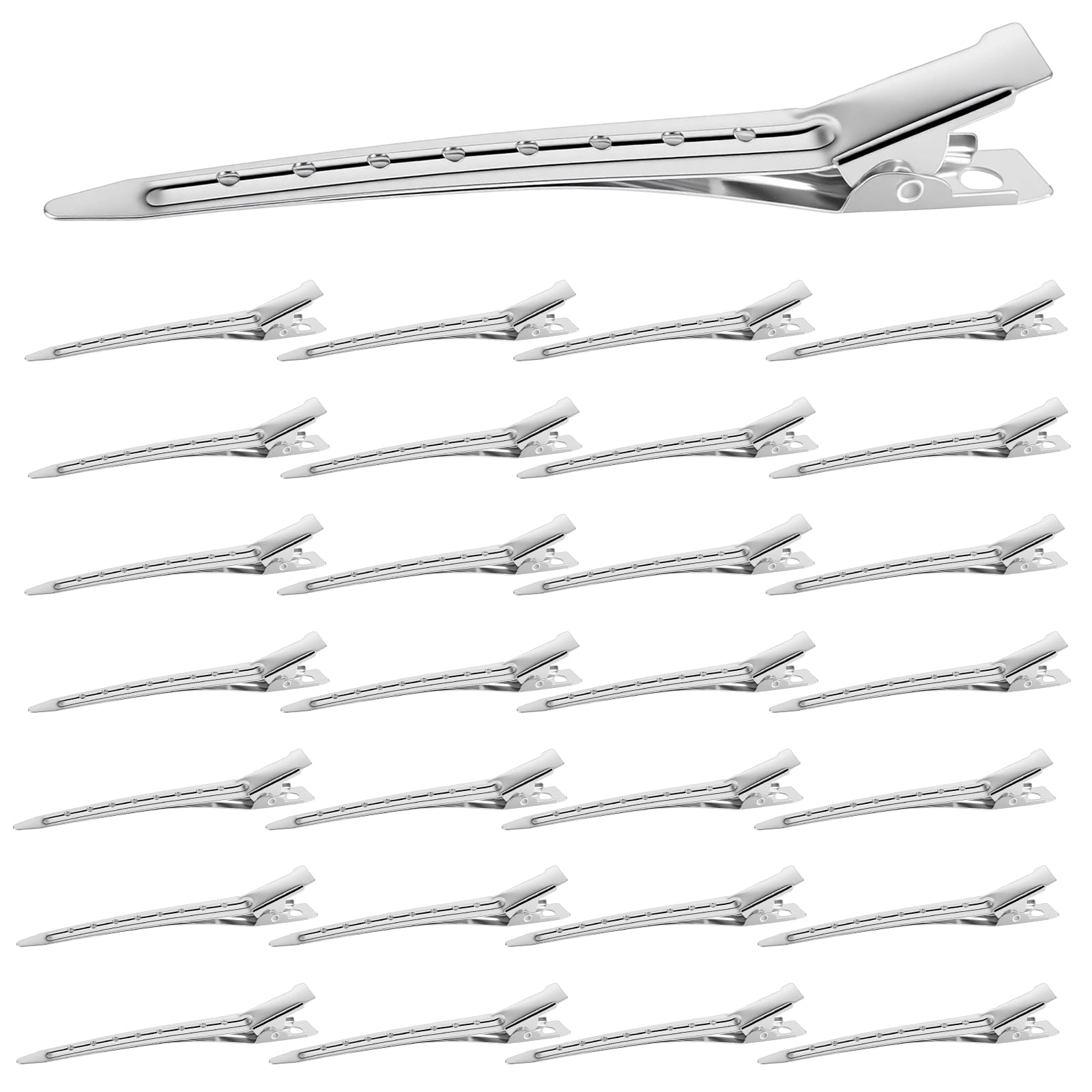 Iziuosh front packaging showing 28 silver alligator clips and brand