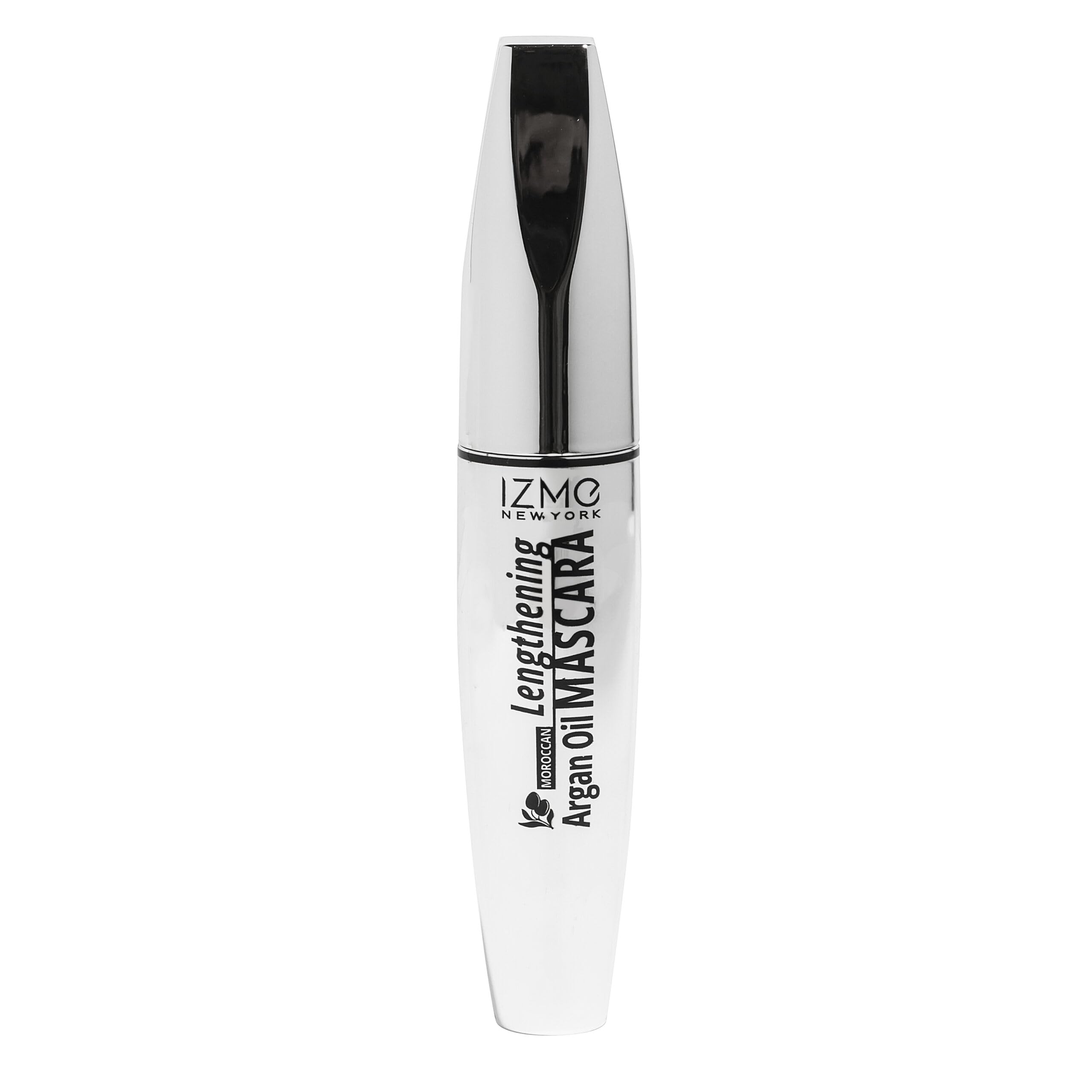 IZME New York Argan Oil Mascara lengthening wand delivering precise lift from root to tip