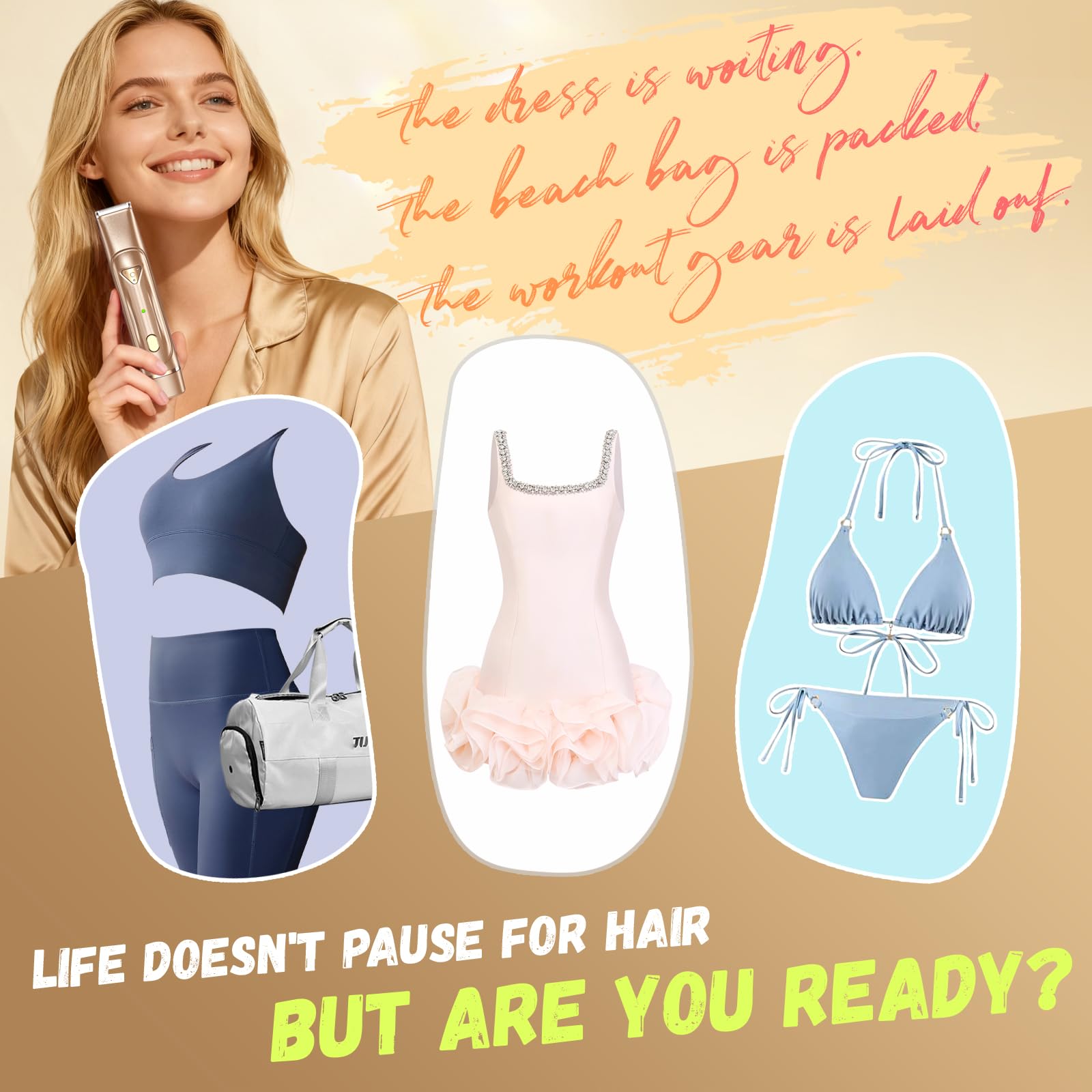 IZRIO Dermave painless grooming with hypoallergenic blades and guards