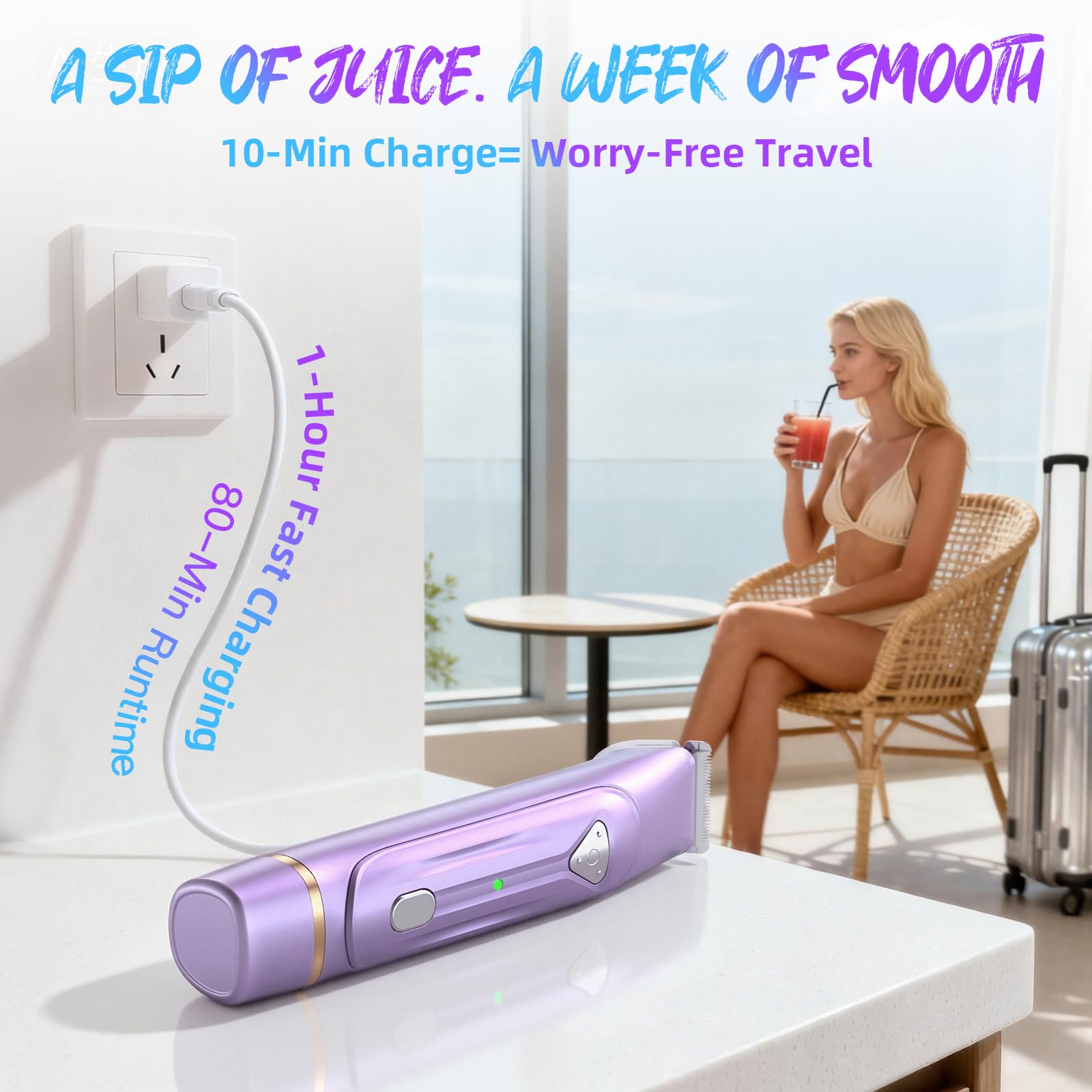 IZRIO Dermave Portable design ideal for grooming on-the-go