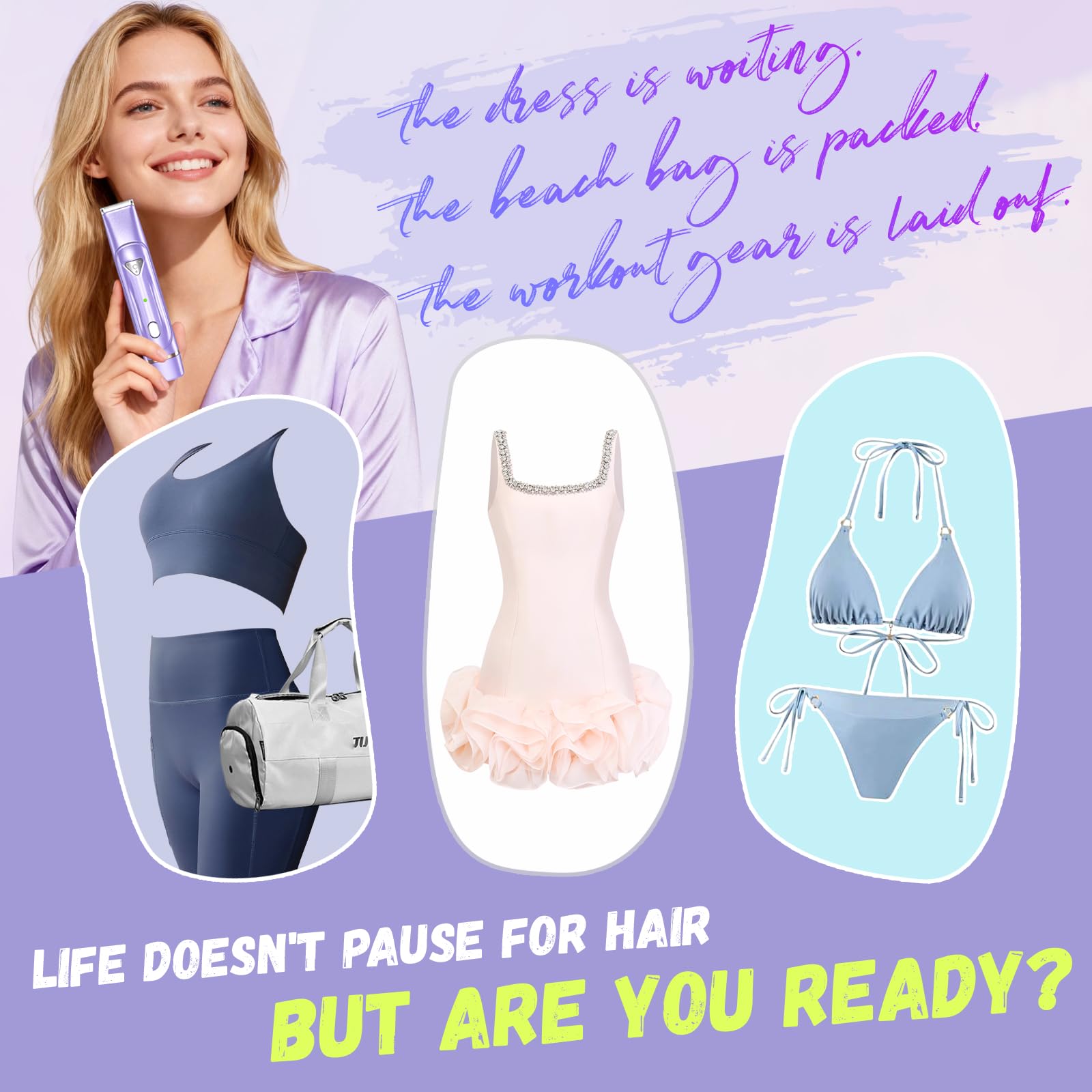 IZRIO Dermave Women's Shaver painless dual-head design for gentle bikini grooming