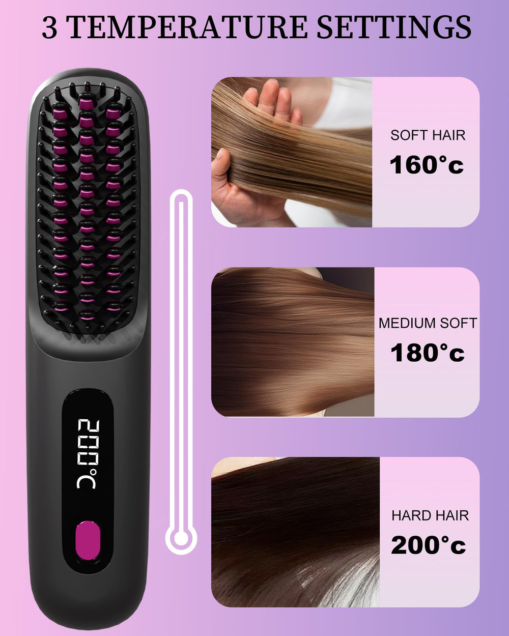 IZRIO Go Brush Pro 2025 cordless use enables quick, cable-free styling anywhere.