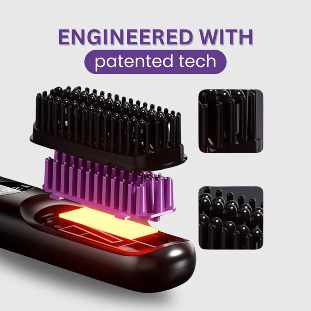 IZRIO Go Brush Pro 2025 three heat levels tailor styling to hair type.