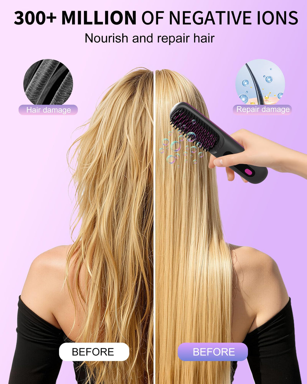 IZRIO Go Brush Pro 2025 compact travel design fits in a bag for easy styling.