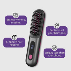 IZRIO Go Brush Pro 2025 compact travel design fits in a bag for easy styling.
