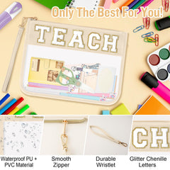 Izuzta Teach chenille bag layout displaying organized interior and large capacity