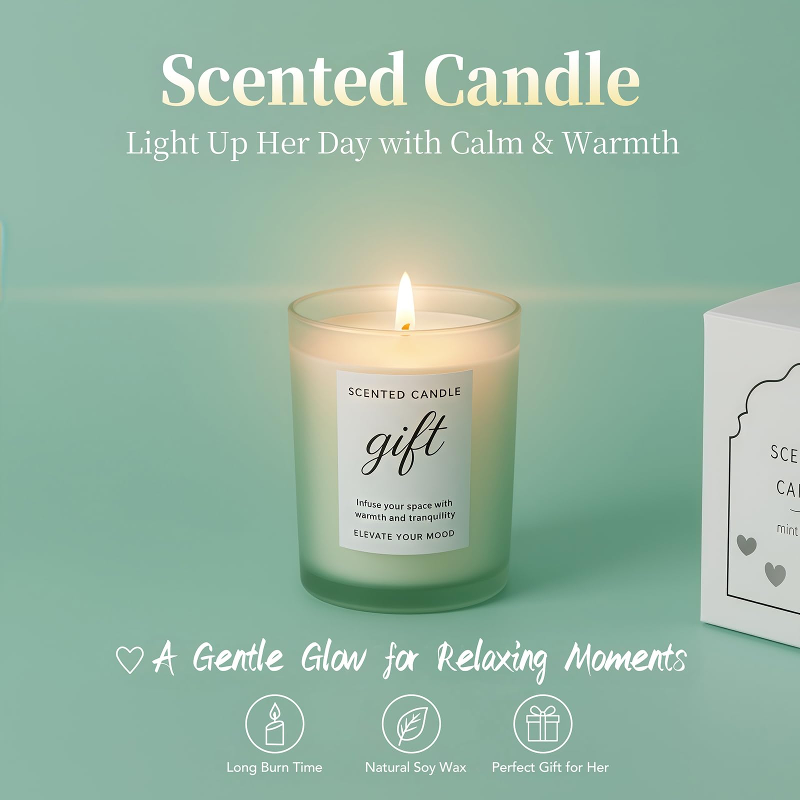 IZZUBIZ scented candle relaxing aroma creates a calm space.