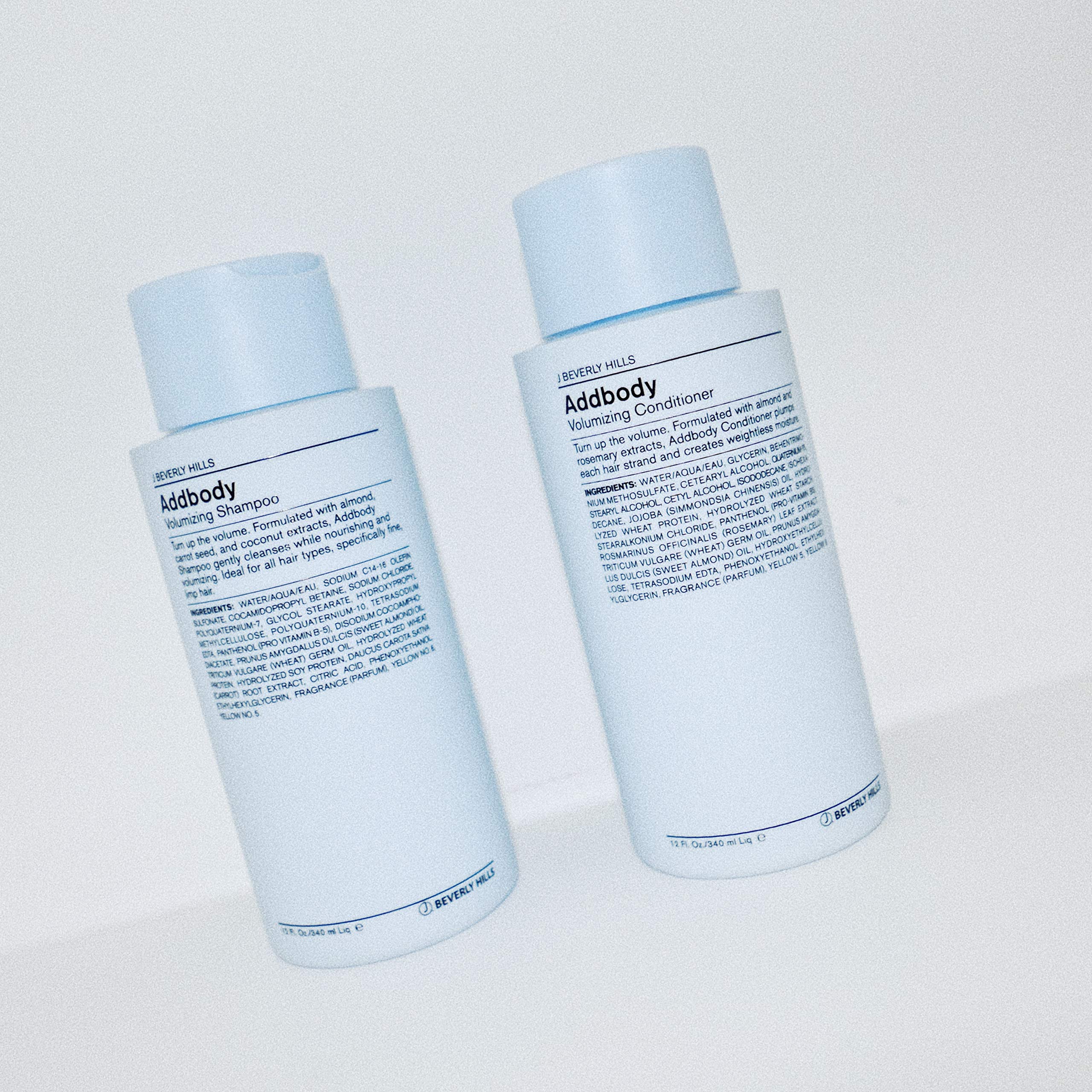 J Beverly Hills Blue Addbody shampoo lather demonstrating gentle cleansing for all hair types