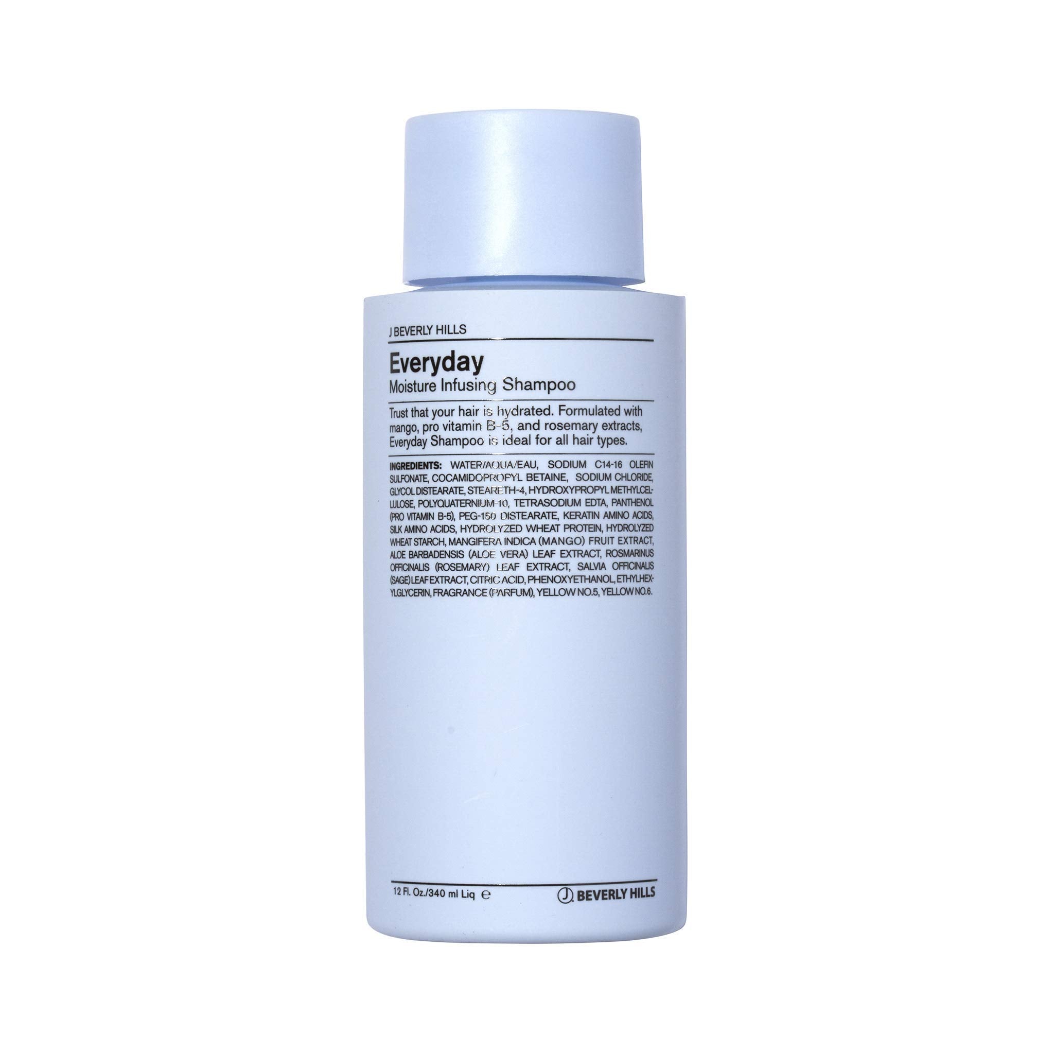J Beverly Hills Blue Everyday Moisturizing Shampoo bottle for daily hydrating cleanse