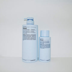 J Beverly Hills Blue Hair Mask eucalyptus oil bottle conveys soothing, cooling effect.
