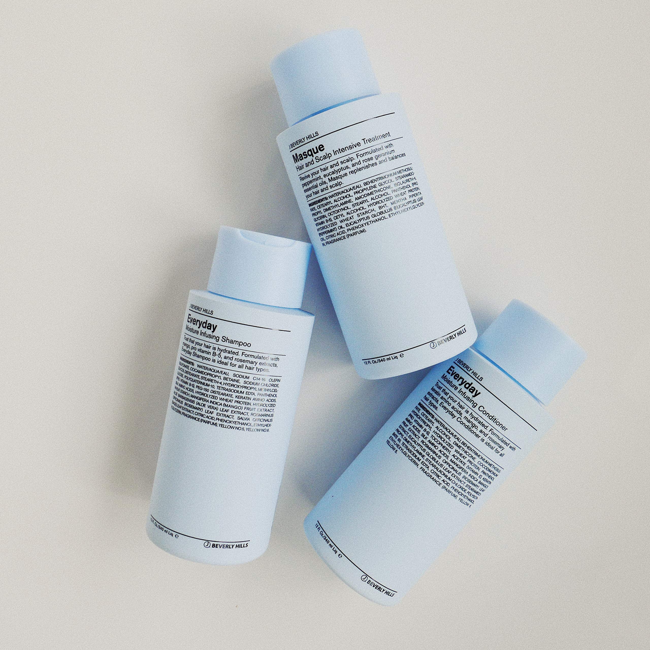 J Beverly Hills Blue Hair Mask peppermint oil focus offers refreshing tingle.