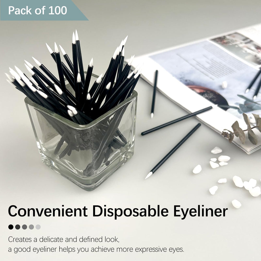 Jaasuee liner brush with soft white fiber head enables precise detail.