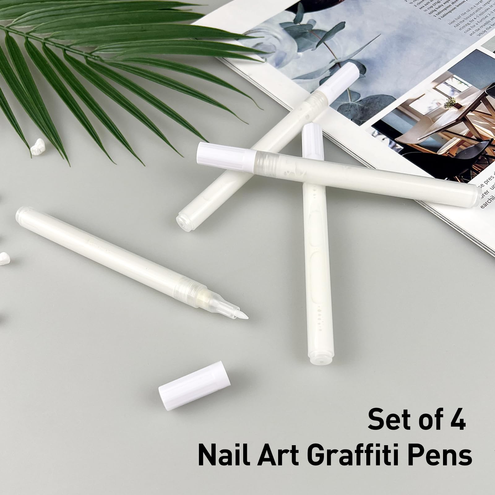 Jaasuee long-lasting finish marker provides durable white tips that complement any nail color.