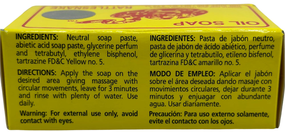 JABON DE ACEITE VIBORA DE CASCABEL foamy-lather texture highlights gentle cleansing