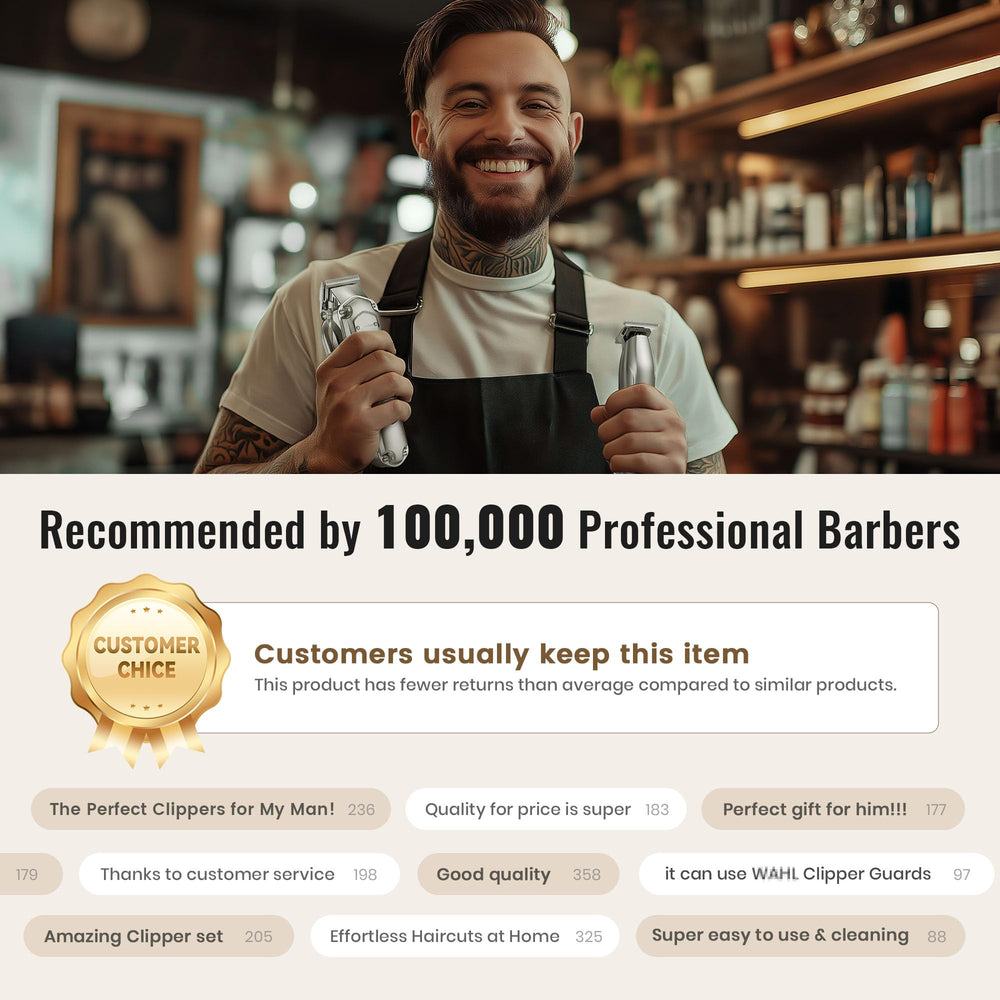 Jack & Rose long-battery life clipper for extended cordless grooming