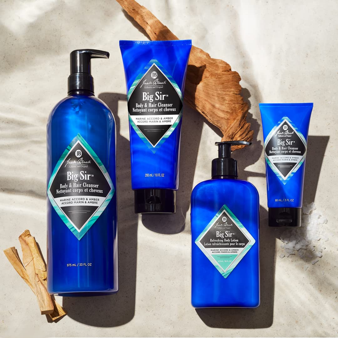 Jack Black Big Sir marine note scent evokes coastal freshness and energy