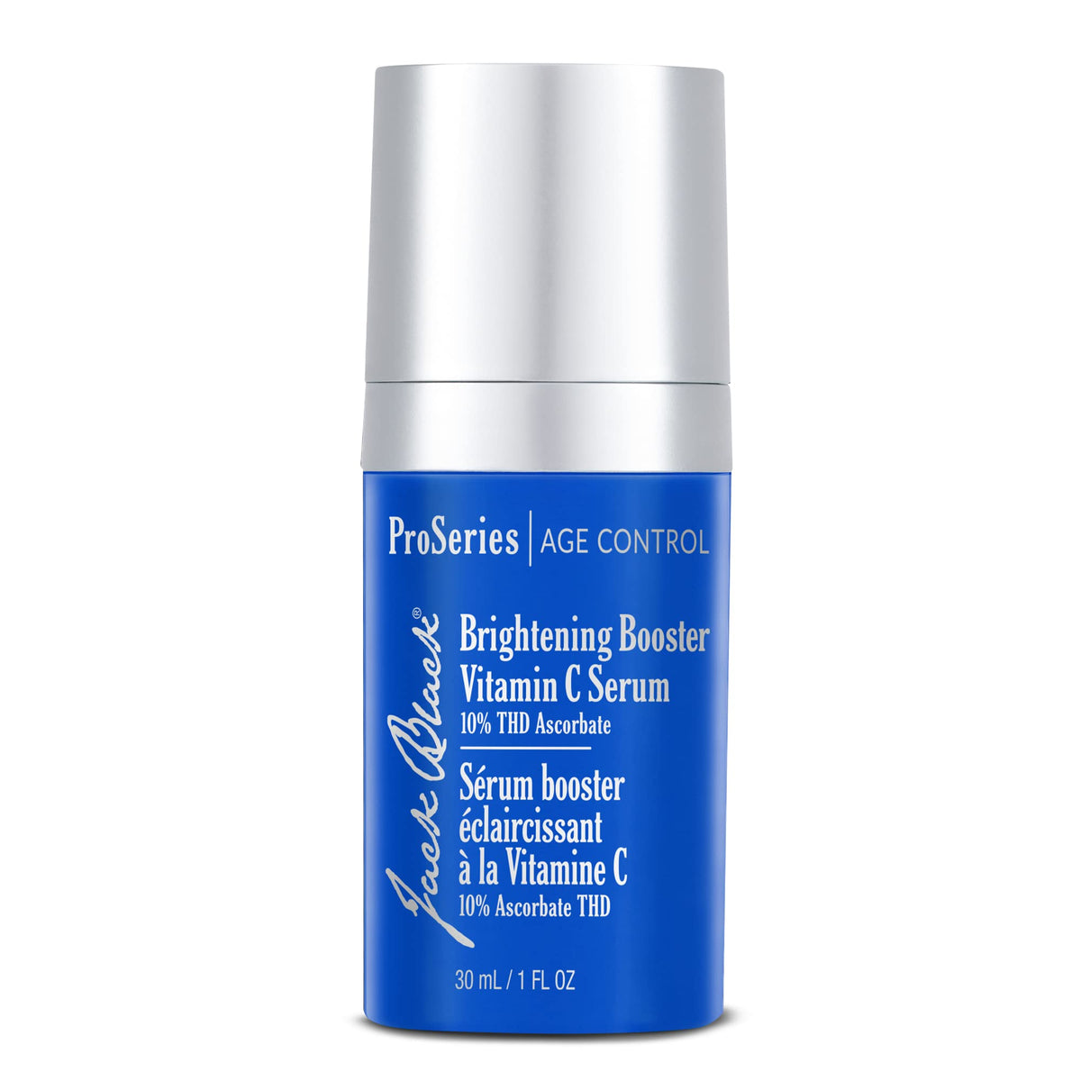 Jack Black Brightening Booster Serum bottle for daily glow and hydration.