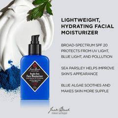 Jack Black Double-Duty application on face delivering protection and hydration