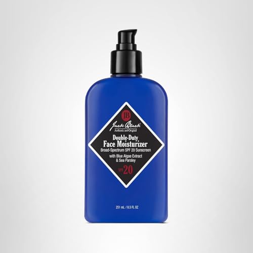 Jack Black Double-Duty Face Moisturizer countertop shot inviting simple morning routine.