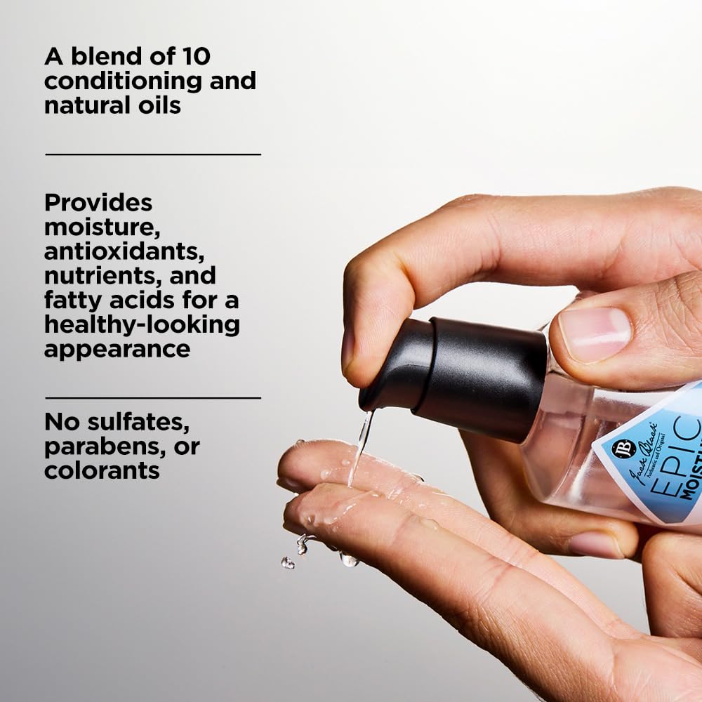 Jack Black Epic Moisture MP10 ingredient highlights moringa and argan oils
