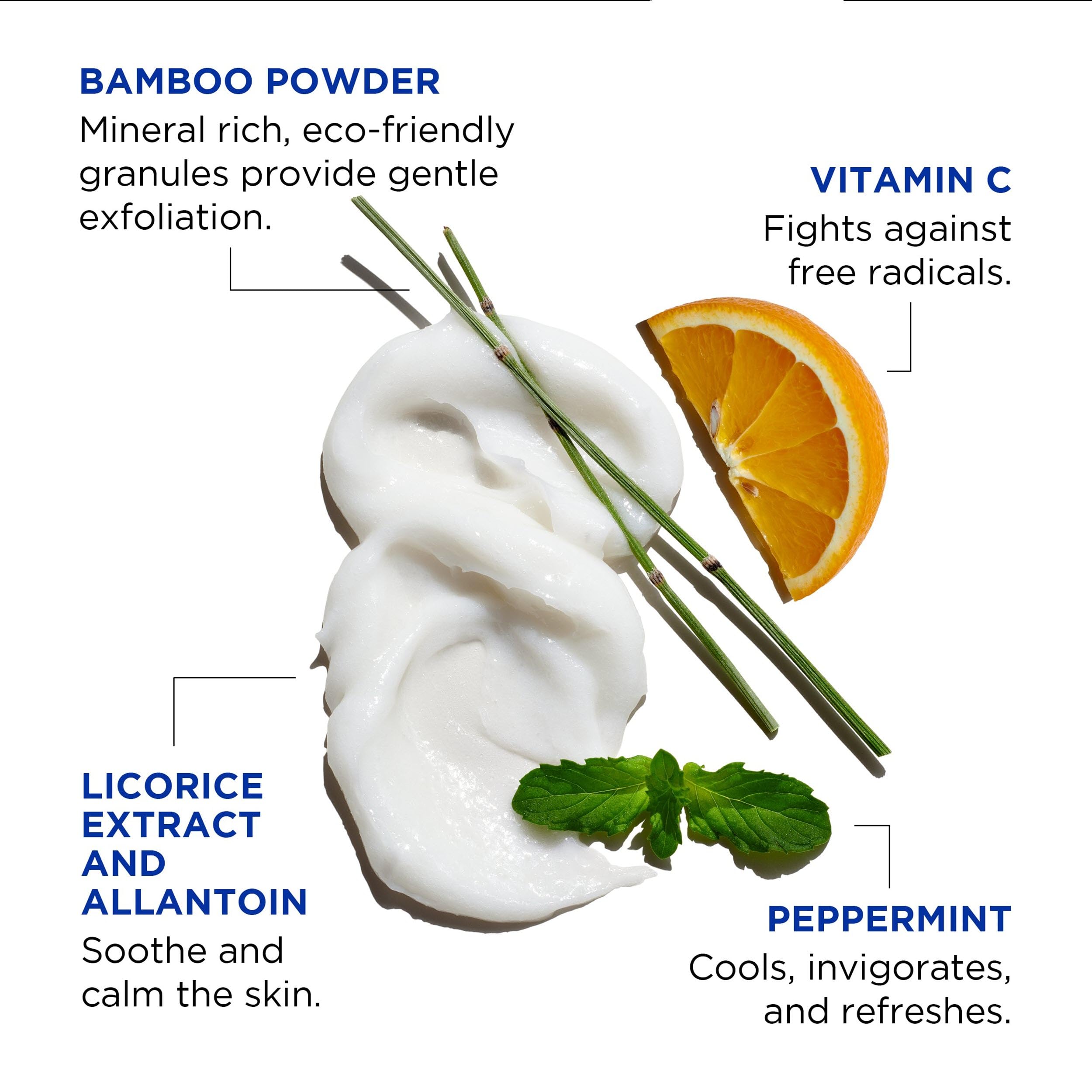 Jack Black Face Buff Energizing Scrub being rubbed on skin for gentle exfoliation.
