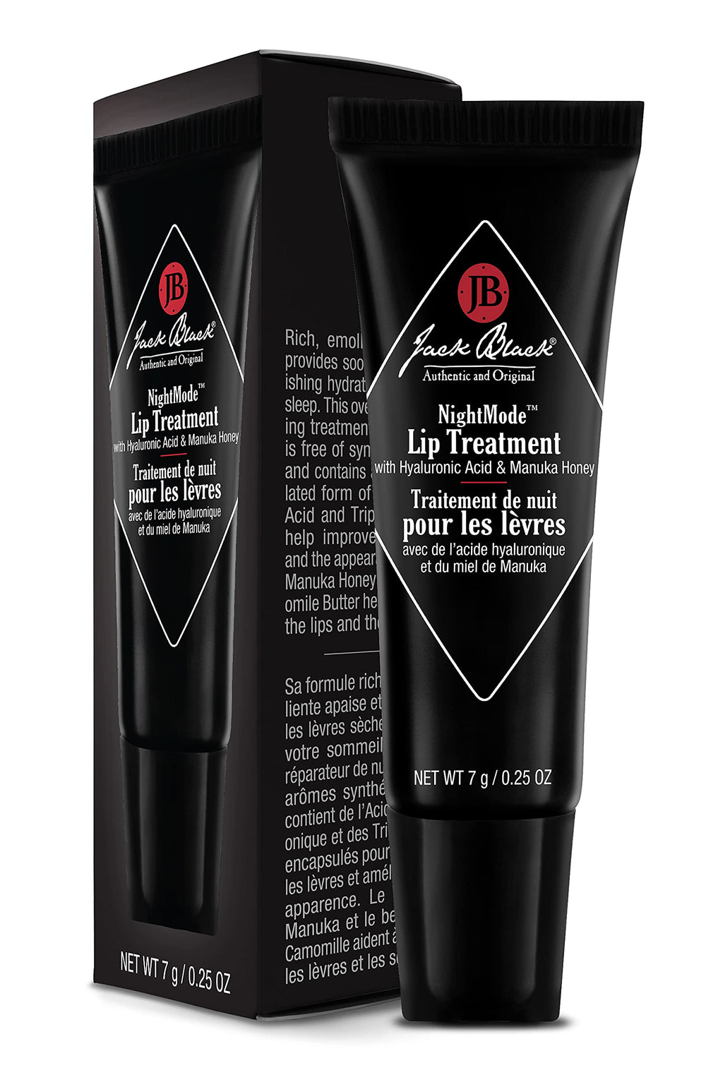 Jack Black NightMode lip mask application image demonstrates soothing texture for dry lips