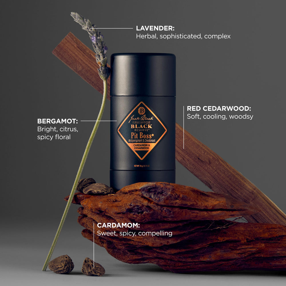 Jack Black Pit Boss underarm application demonstrates sparing use and quick-dry formula
