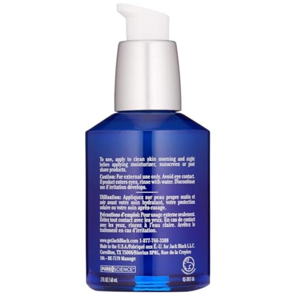 Jack Black Protein Booster Serum pump action shows easy even application