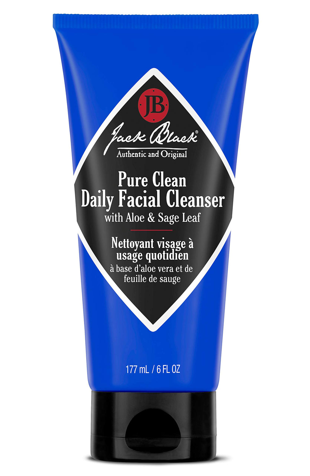 Jack Black Pure Clean Daily Facial Cleanser bottle front—daily, shave-ready skincare essential.