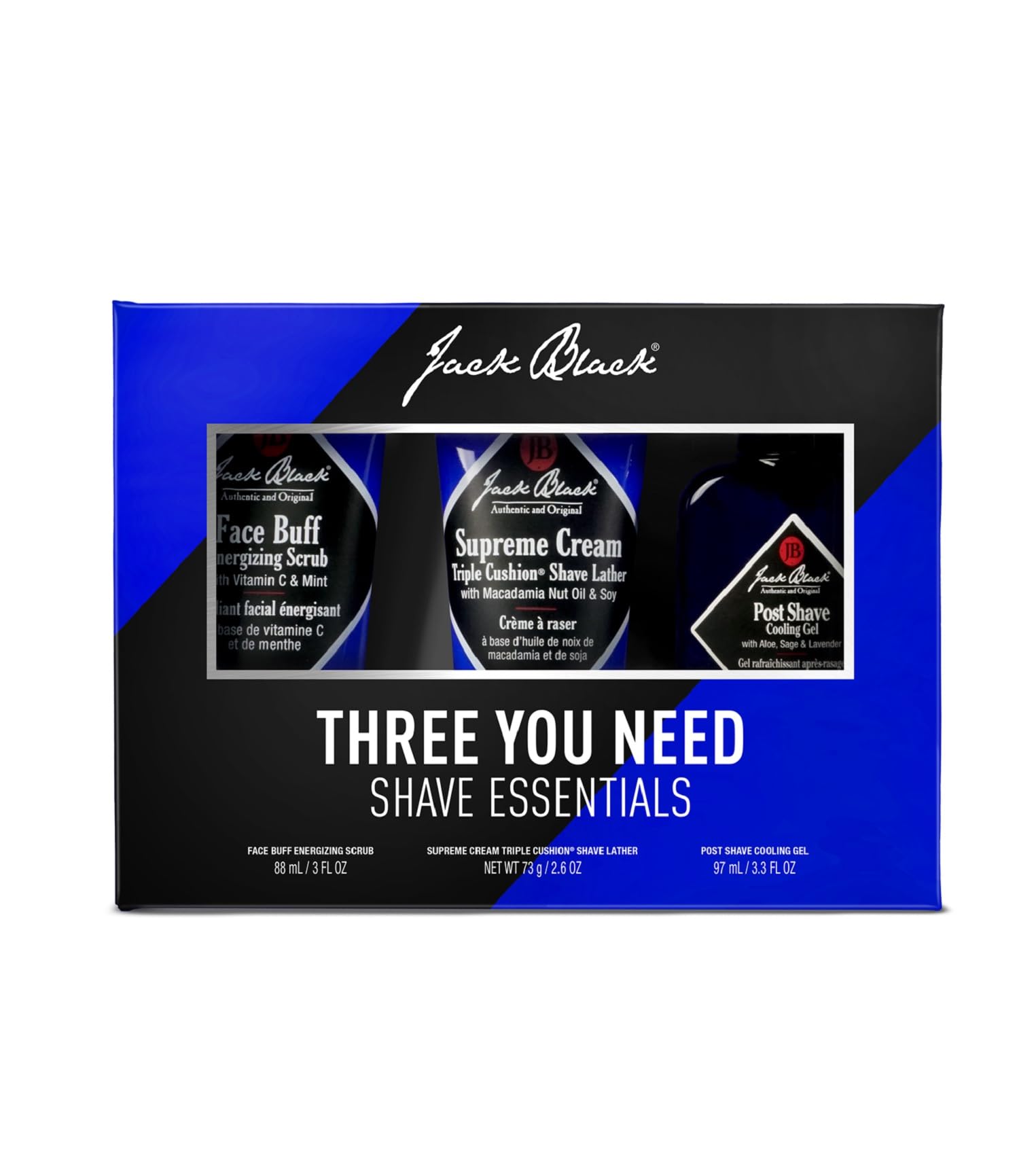 Jack Black Triple Cushion Lather application demonstrates shaving foam