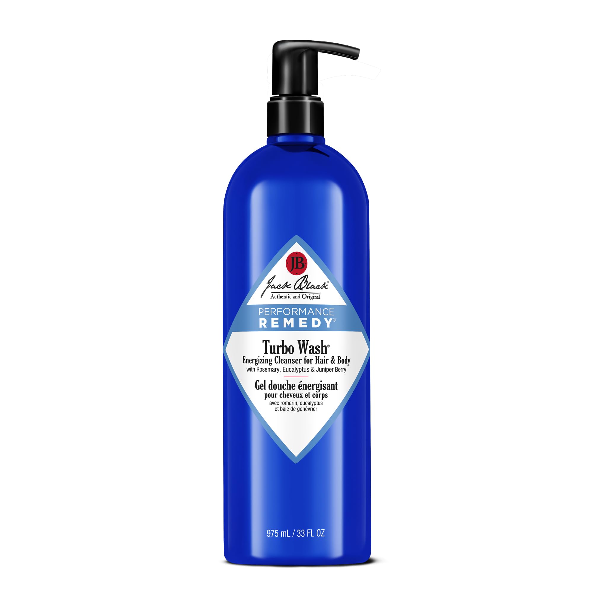Jack Black Turbo Wash bottle cap enables quick, mess-free dispensing.