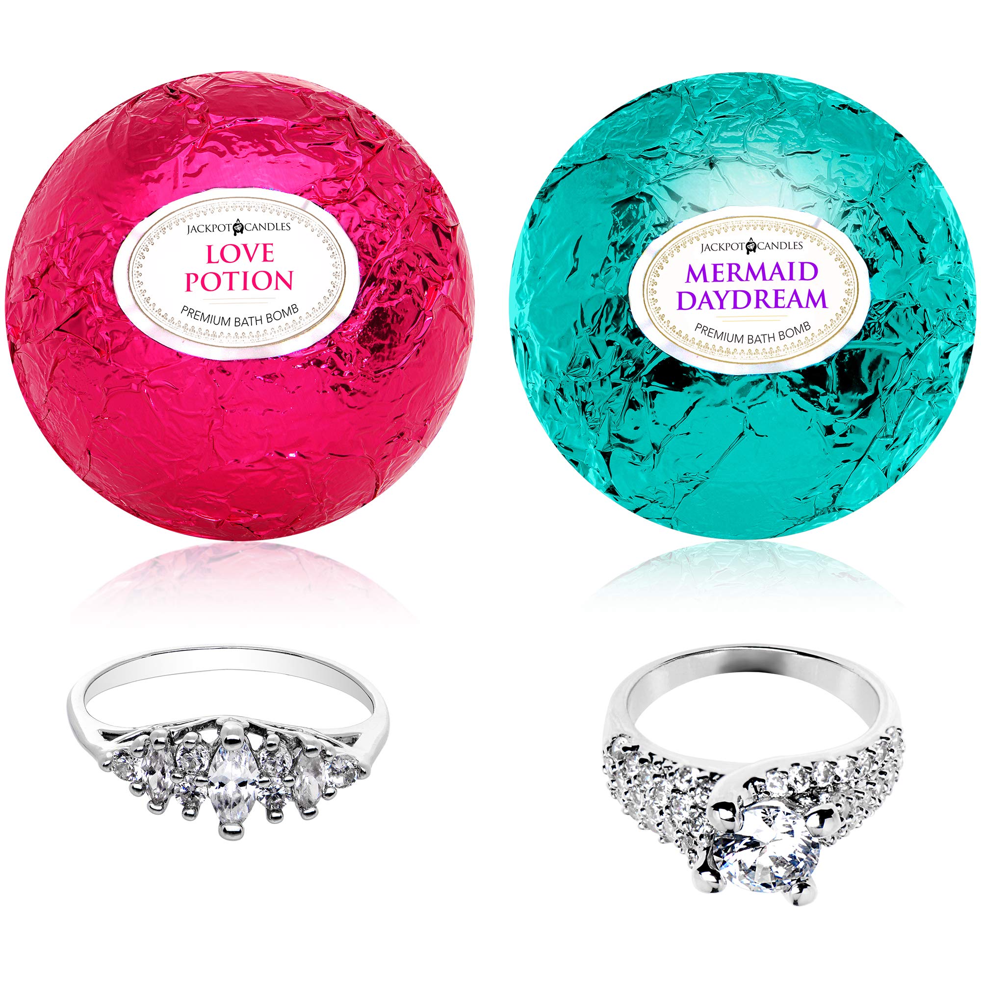 Jackpot Candles Mermaid Love Potion bath bombs gift set two-pack with luxurious at-home spa experience