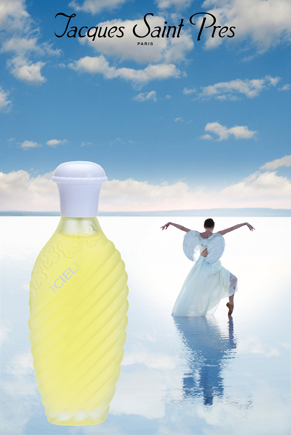 Jacques Saint Pres CIEL white rose floral bouquet evokes elegant femininity