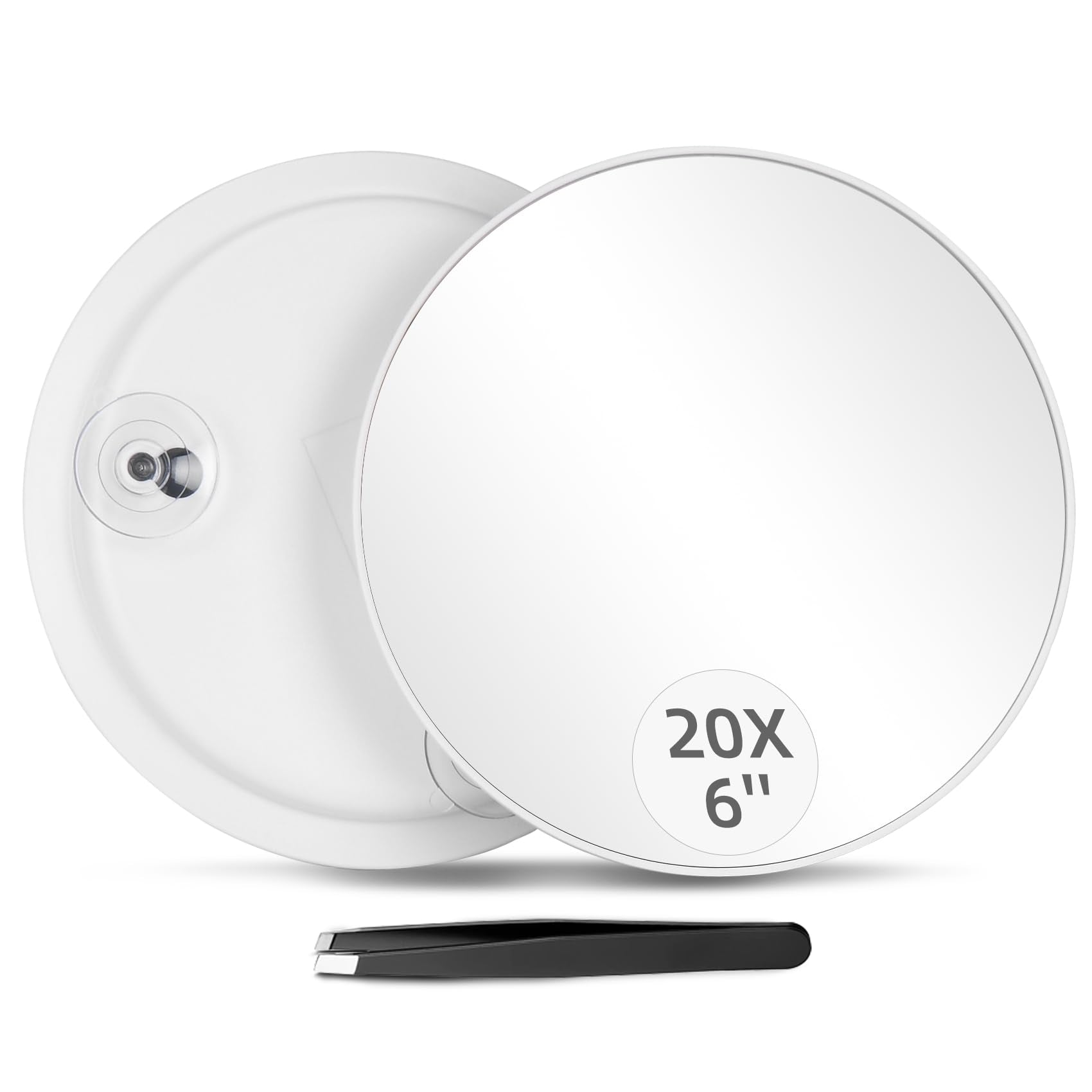 Jadazror 20x magnifying mirror closeup highlights fine makeup details for precise application