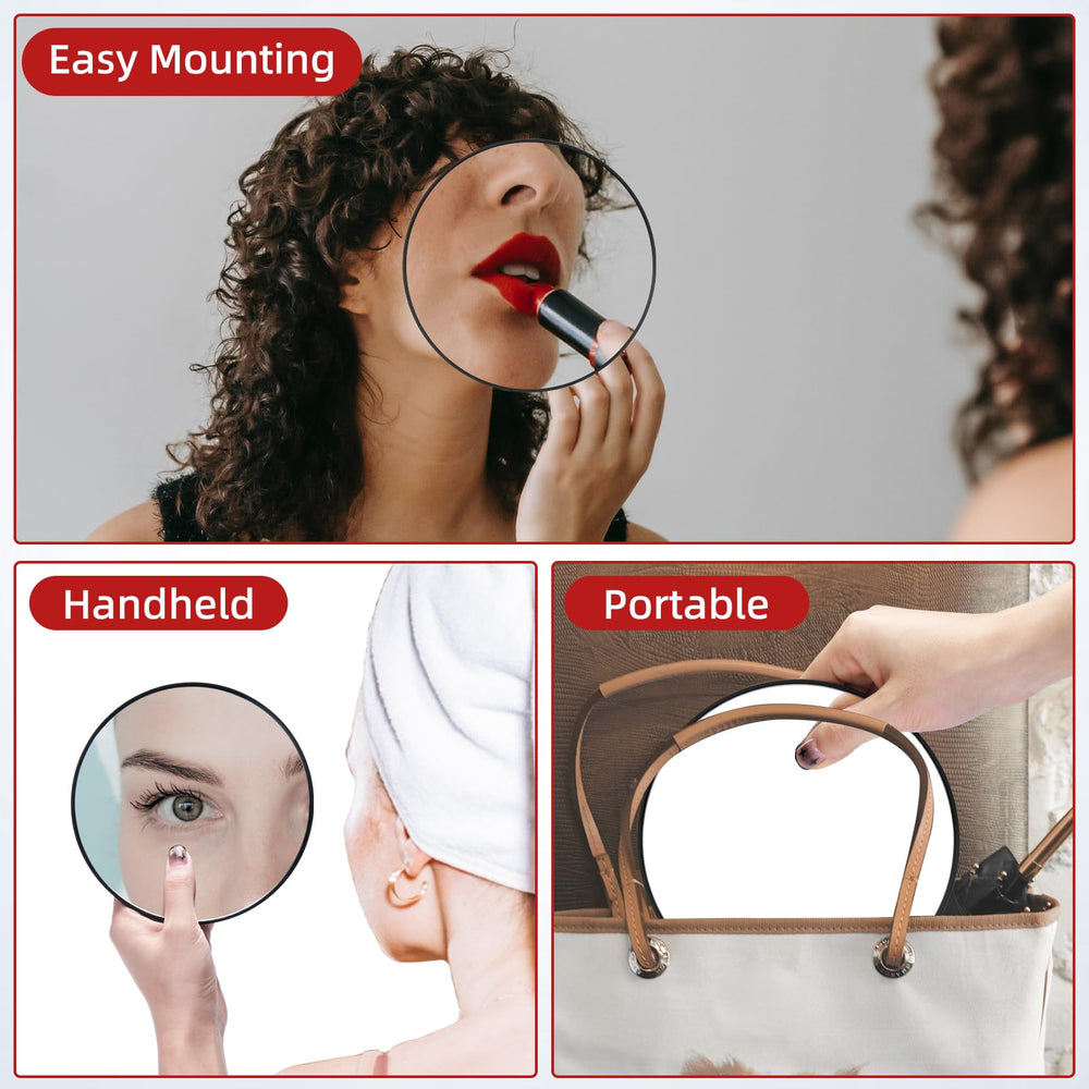 Jadazror compact makeup mirror setup ideal for travel routines.
