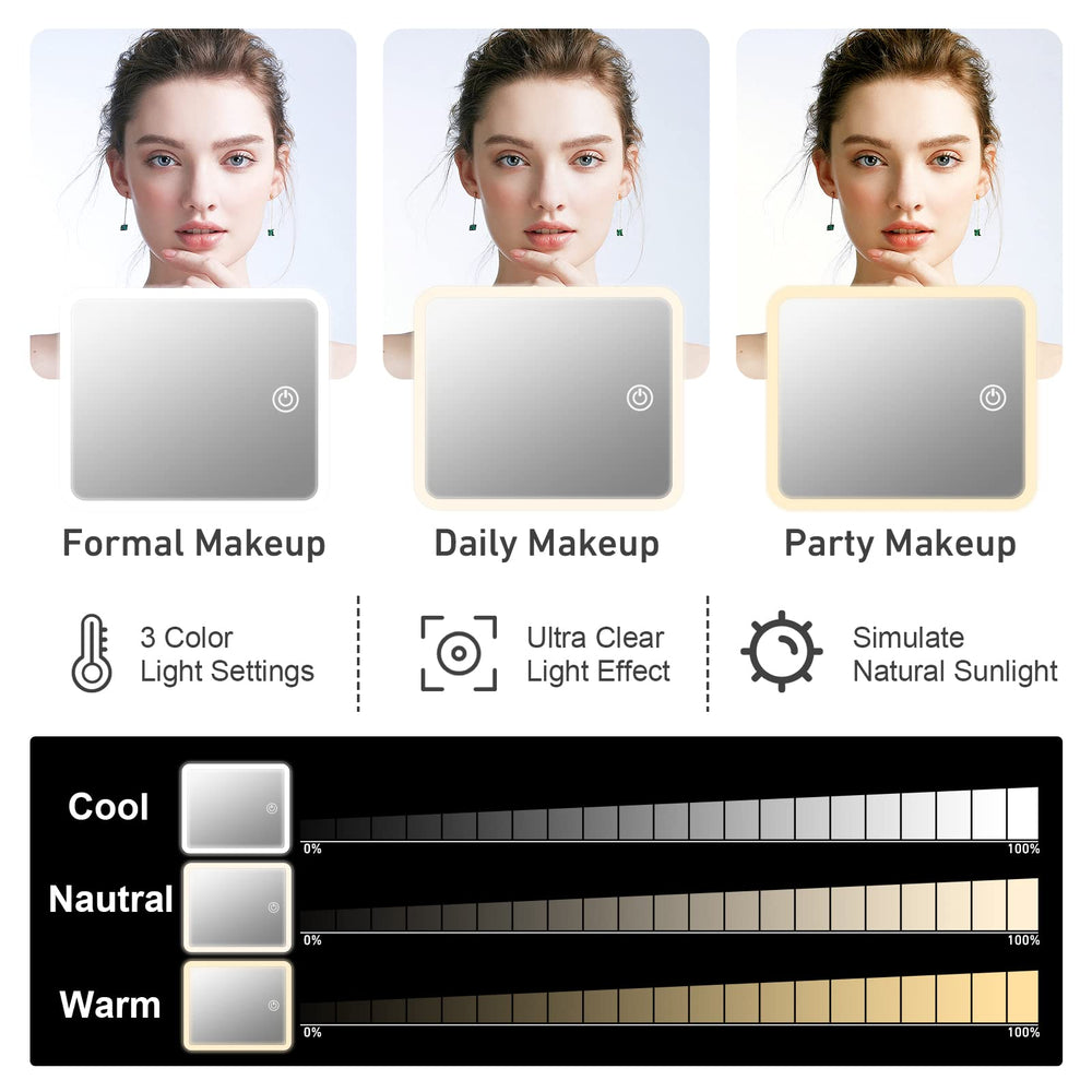 Jadazror 10X magnifying mirror assists precise eyeliner and lashes.