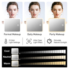Jadazror 10X magnifying mirror assists precise eyeliner and lashes.
