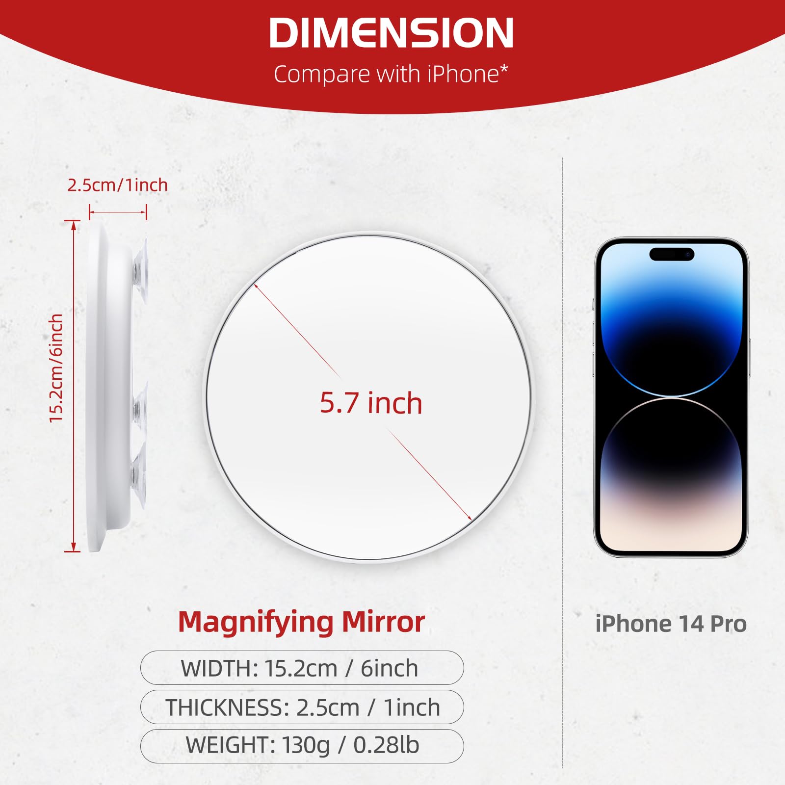 Jadazror portable mirror with tweezers supports on-the-go beauty routines