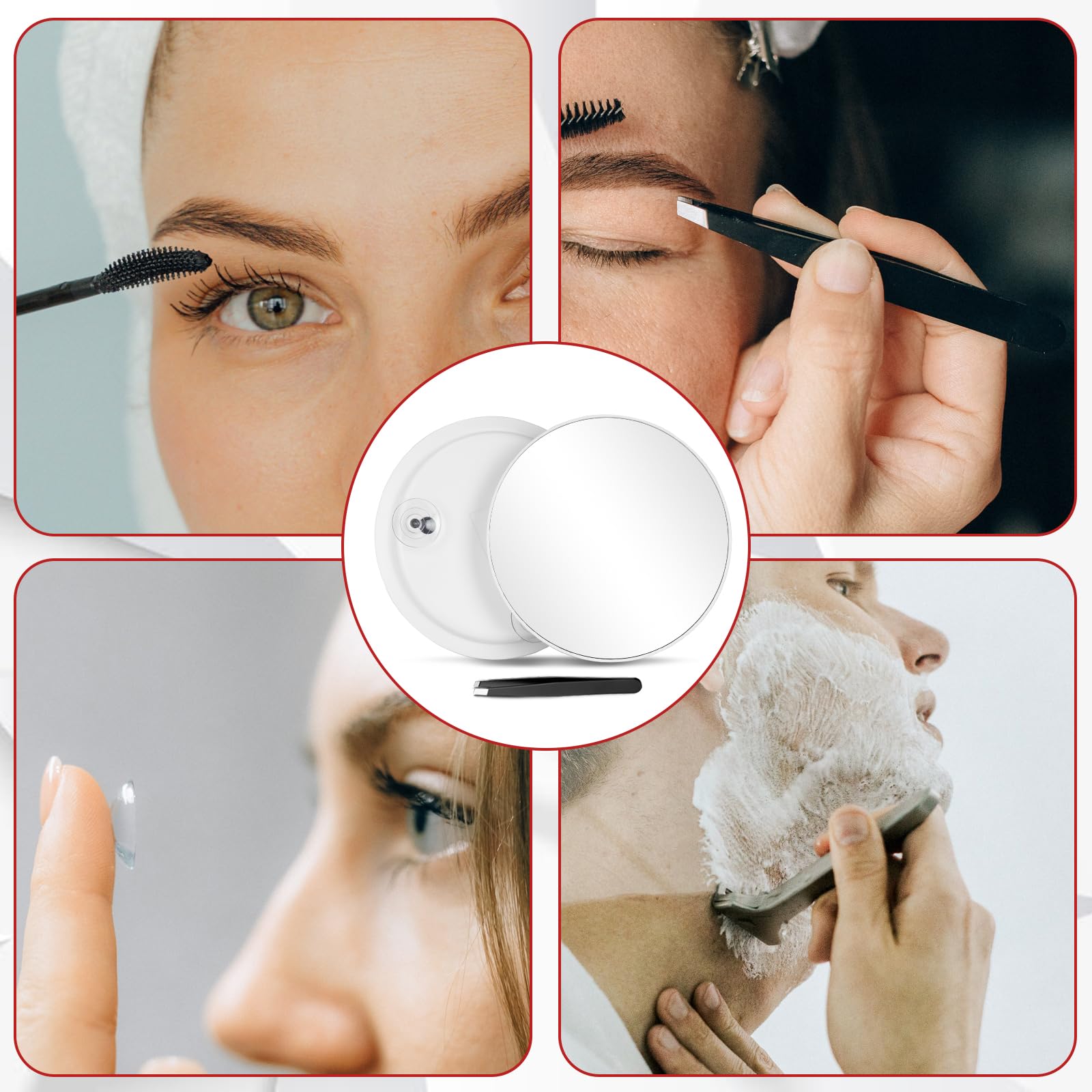 Jadazror 20x magnification reveals pores for thorough inspection and makeup planning
