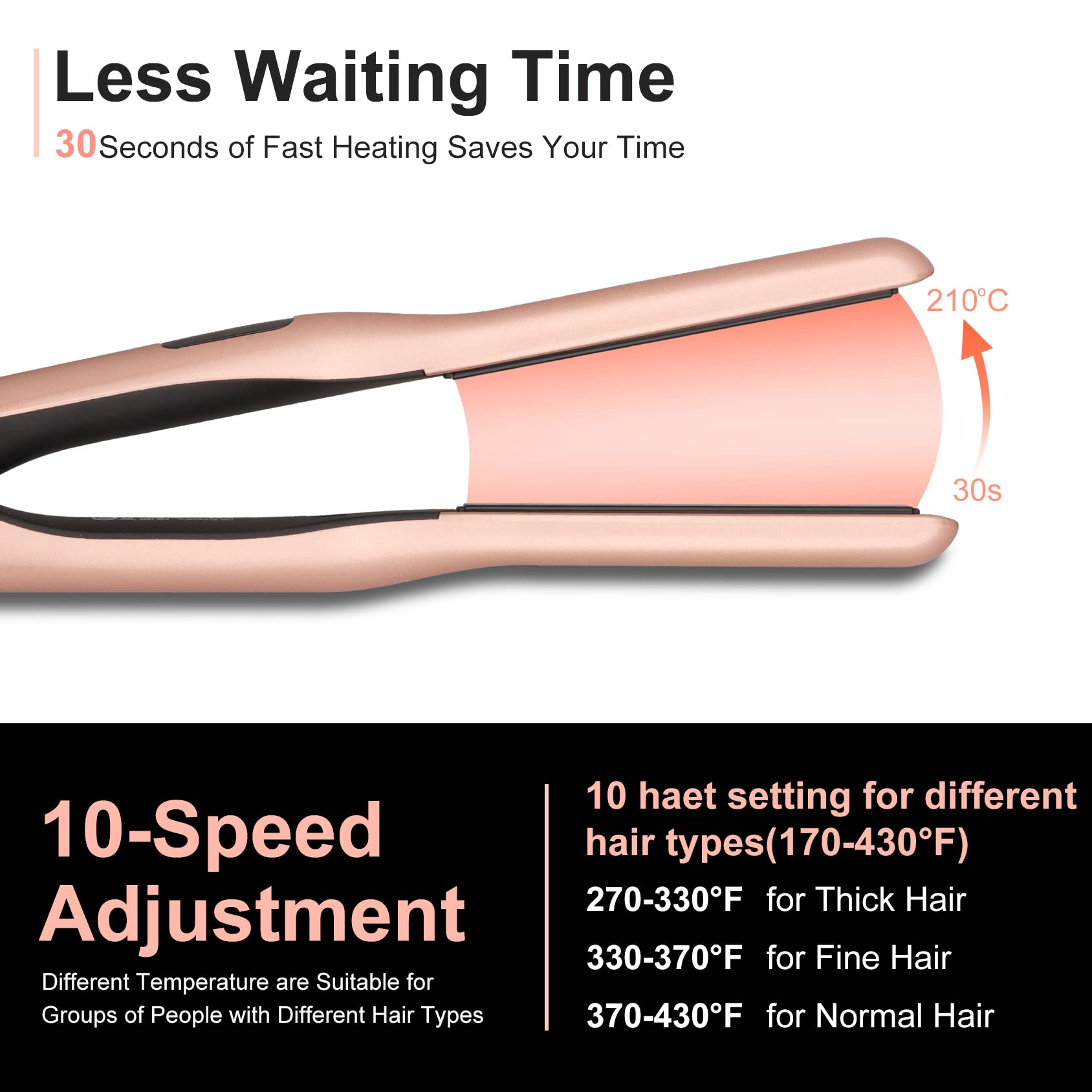 JAETON pencil flat iron highlights 9mm floating plate for versatile angles.