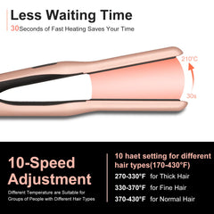 JAETON pencil flat iron highlights 9mm floating plate for versatile angles.